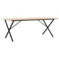 vidaXL Jedálenský stolík v tvare X 200x100x75,5 cm borovica a oceľ