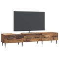 vidaXL TV skrinka Staré drevo 147 x 34,5 x 30 cm Kompozitné drevo