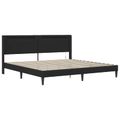 vidaXL Rám postele s matracom Čierna 200 x 200 cm Umelá koža