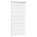 vidaXL Zebrová roleta 60,9x120 cm Šírka látky 56,7 cm biela