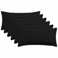 vidaXL Poťah na podložku 6 pcs HEERLEN Čierna 40 x 70 cm Bouclé