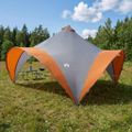 vidaXL Párty stan Šedá a oranžová 400 x 400 x 320 cm Polyester a oceľ