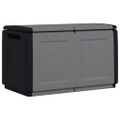 vidaXL Záhradný úložný box 96x53x57 cm 230 l sivo-čierny