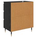 vidaXL Servírovacia skriňa Čierny dub 60 x 35 x 70 cm Kompozitné drevo
