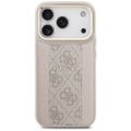Guess 4G pruhované MagSafe puzdro pre iPhone 17 Pro ružové