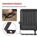 LED reflektor VISIO čierny, 30W neutrálna biela