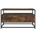 vidaXL TV skrinka dymový dub 80x35x45 cm spracované drevo