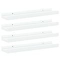 vidaXL Nástenné police 4 ks, biele 40x9x3 cm