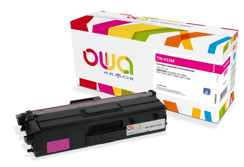 OWA Armor toner kompatibilný s Brother TN-423M, 4000st, červená/magenta