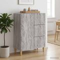 vidaXL Servírovacia skriňa Sivý Sonoma 66 x 34,5 x 90 cm