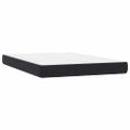 vidaXL Posteľný rám boxspring s matracom a LED čierny 160x210 cm zamat