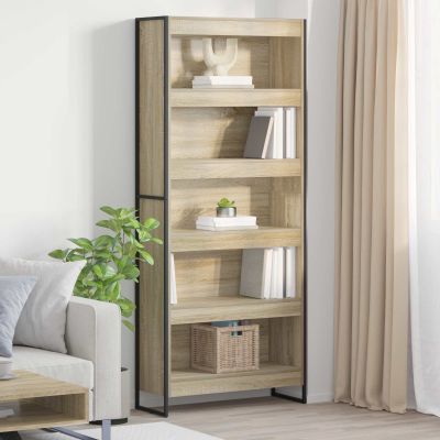 vidaXL Knižnica 2 pcs Sonoma 80 x 30 x 189,5 cm Kompozitné drevo