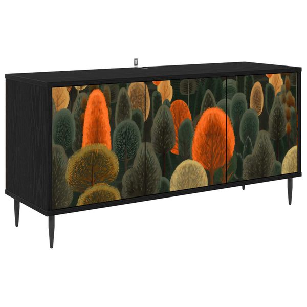 vidaXL TV skrinka ZAANDAM 102 x 33 x 51 cm Čierny dub Kompozitné drevo
