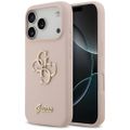 Puzdro Guess Silicone Big 4G Script pre iPhone 17 Pro ružové