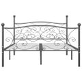 vidaXL Posteľný rám sivý 200x200 cm kovový