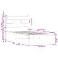 vidaXL Posteľný rám bez matraca s čelom hnedý dub 80x200 cm