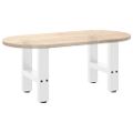 vidaXL Nohy na konferenčný stolík, biele, 2 ks, 30 x (30-31) cm, oceľové