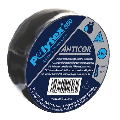 POLYTEX 550 Samozváracia silikónová páska 0,5 x 25, 3m
