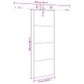 vidaXL Posuvné dvere s kovaním čierne 76x205 cm ESG sklo