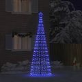 vidaXL LED Vianočný stromček so zemnými kolíkmi Modrá 400 cm Železo
