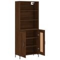vidaXL Vysoká skrinka hnedý dub 69,5x34x180 cm spracované drevo