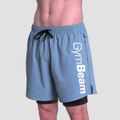 Šortky 2v1 Essence Blue - GymBeam, veľkosť XL