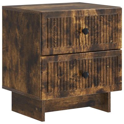 vidaXL Nočný stolík Dymový dub 43 x 34,5 x 47,5 cm Kompozitné drevo