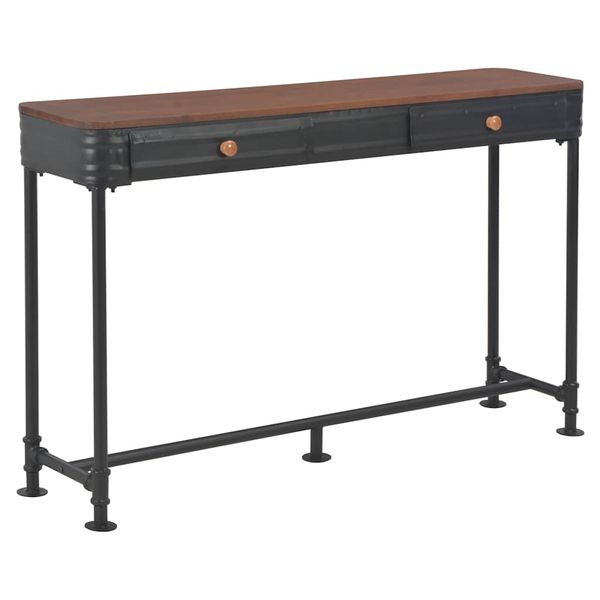 vidaXL Konzolový stolík s 2 zásuvkami 120x30x75 cm jedľové drevo