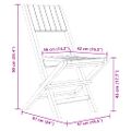 vidaXL Skladacie stoličky 2 ks 47x61x90 cm Masívne teakové drevo