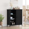 vidaXL Servírovacia skriňa Čierny dub 70 x 30 x 80 cm Kompozitné drevo