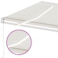 vidaXL Ručne zaťahovacia markíza s LED 600x350 cm krémová