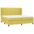 vidaXL Boxspring posteľ s matracom zelená 200x200 cm látka