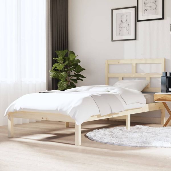 vidaXL Posteľný rám 90x190 cm jednolôžko masívne drevo