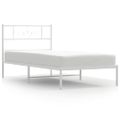 vidaXL Kovový rám postele bez matraca s čelom biely 75x190cm