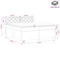 vidaXL Posteľ boxspring s matracom Svetlosivá 200 x 200 cm Látka