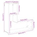vidaXL Nástenné poličky v tvare kocky 2 ks 50x15x50cm kompozitné drevo