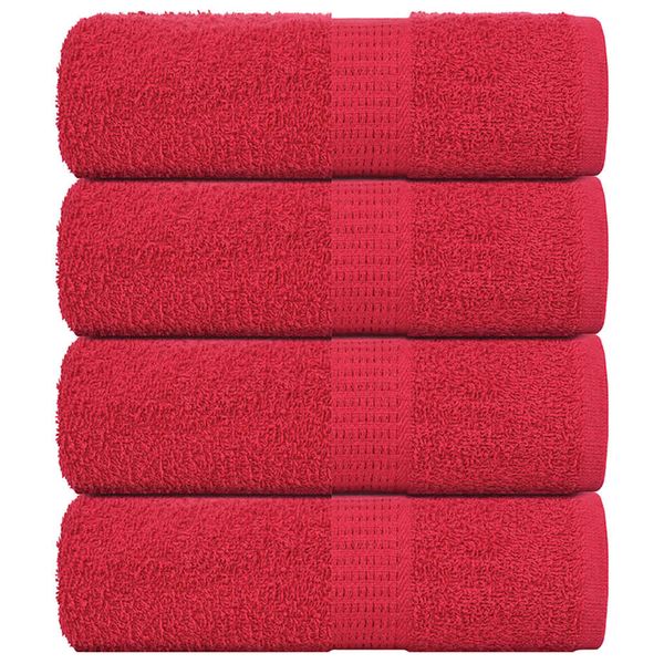 vidaXL Utierky na umývanie FROGN 4 ks červené 30x30 cm 360 g/m²