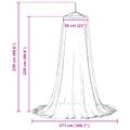 vidaXL Sieť proti komárom na posteľ 3 ks 156 mesh Biela ⌀56 x 220 cm