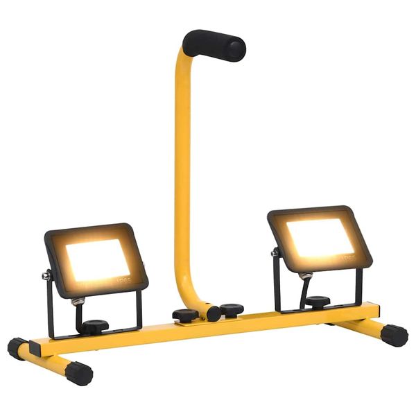 vidaXL LED reflektor s rukoväťou 2x20 W teplé biele svetlo