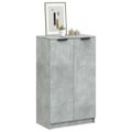 vidaXL Botník betónovo sivý 59x35x100,5 cm spracované drevo