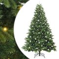 vidaXL Umelý vianočný stromček s 300 LED-i Zelená 240 cm PE a PVC