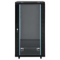 vidaXL 15U Nástenná serverová skriňa 19" IP20 čierna 60x60x120 cm