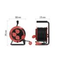 Predlžovací kábel EMOS P084256 na bubne 25 m / 4 zásuvky / guma / 230 V / 1,0 mm2 / IP44