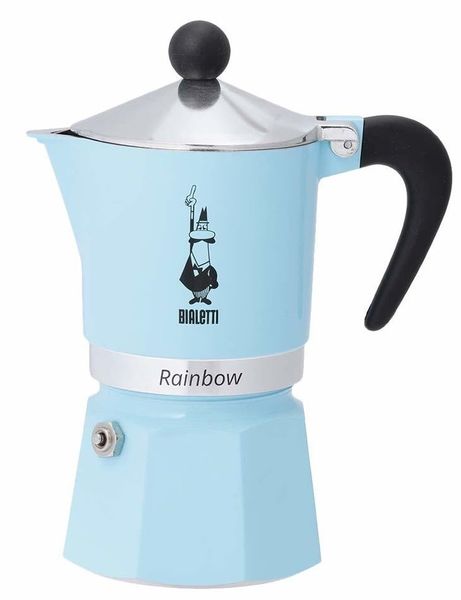 0005042 Bialetti RAINBOW NA 3 ŠÁLKY SVETLOMODRÁ