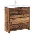 vidaXL Skriňa pod umývadlo do kúpeľne Staré drevo 78,5 x 37,5 x 81 cm