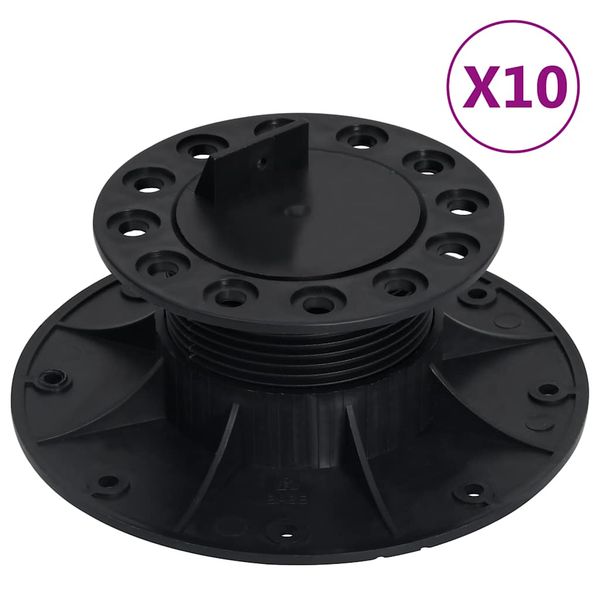 vidaXL Nastaviteľné nožičky pre podlahu 10 ks 60-88 mm