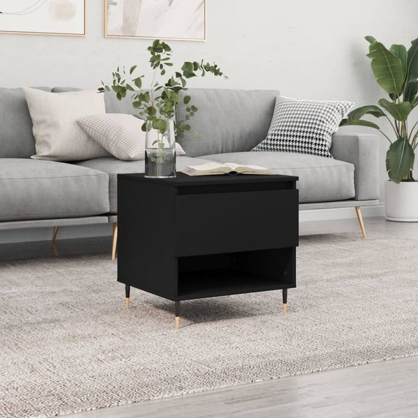 vidaXL Konferenčný stolík čierny 50x46x50 cm kompozitné drevo