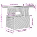 vidaXL Súprava záhradných pohoviek 9 ks Hnedá Poly ratan