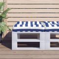 vidaXL Poduška na paletovú pohovku modro-biele pruhy 50x50x12cm látka
