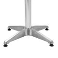 vidaXL Skladací záhradný stôl strieborný 60x(70-110) cm hliník